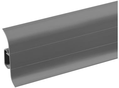 Zdjęcie: Listwa przypodłogowa PVC Premium Classic 22x59 mm; 2,20 m Szary Mat CEZAR