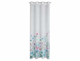 Zasłona Liliana 140x250 cm biało-niebieska na przelotkach EUROFIRANY
