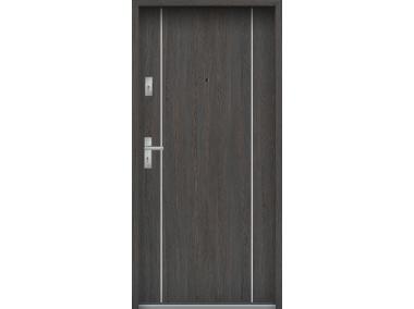 Zdjęcie: Drzwi wejściowe do mieszkań Bastion A-34 Wenge deska 80 cm prawe OSPŁ KR CENTER