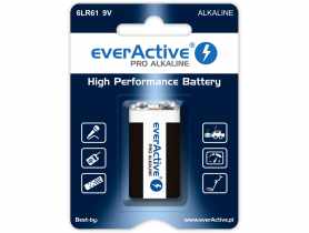 Bateria 6LR61 9V 1BL Pro Alkaline EVERACTIVE