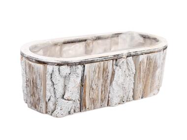 Zdjęcie: Doniczka drewniana 25x11,5x8 cm podłużna TIN TOURS