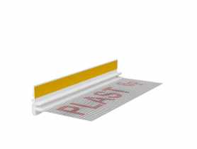Listwa PVC BP13 Midi L300 9/3 biały, dylatacyjna, z siatką i z uszczelką BELLA PLAST