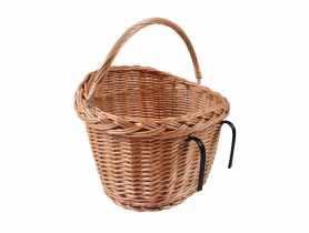 Kosz wiklinowy rowerowy 42x33x22/27/39 cm owalny TIN TOURS