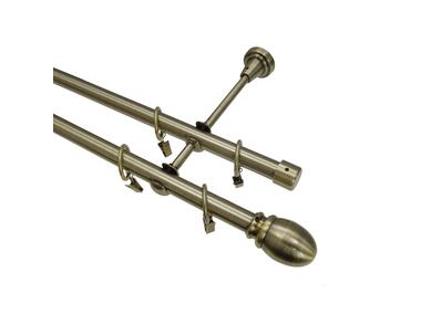 Zdjęcie: Karnisz podwójny 19/19 mm Par 200 cm mosiądz GARDINIA