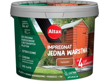 Zdjęcie: Impregnat Jedna warstwa 4 lata, kasztan 9 L ALTAX