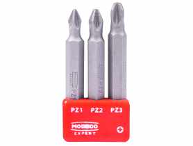 Zestaw bitów 50 mm PZ1 PZ2 PZ3 - blister - 3 elementy MODECO EXPERT