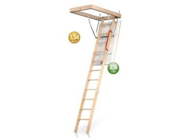 Zdjęcie: Schody strychowe OptiStep OLO 60x120 cm klapa biała KRONMAT