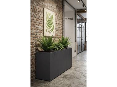 Zdjęcie: Kwietnik Karo 900x300x600 mm beton recycled, antracytowy LAMELA