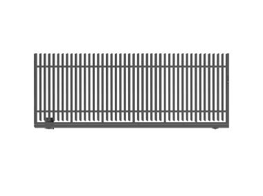 Zdjęcie: Brama przesuwna bez przeciwwagi Anika 4,00 m, 1,80 m, z zamkiem hakowym automatem, lewa POLBRAM