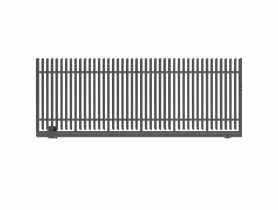 Brama przesuwna bez przeciwwagi Anika 4,00 m, 1,80 m, z zamkiem hakowym automatem, lewa POLBRAM