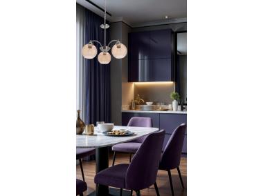 Zdjęcie: Lampa wisząca Medina 3x60 W E27 srebrny+bursztynowy CANDELLUX