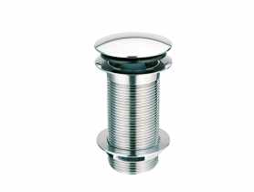 Spust umywalkowy klik-klak dekoracyjny 1.1/4x60 mm z małą nakrętką bez przelewu chrom MCALPINE