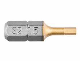 Końcówki wkrętakowe HEX2.5 x 25 mm, 2 sztuki GRAPHITE