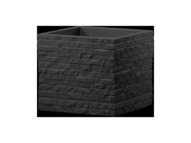 Zdjęcie: Donica ogrodowa kwadratowa 27 x 27 cm Kubus ceglana szara PATIO