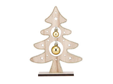 Zdjęcie: Figurka drewniana choinka z bombką 16,5x5x21,5 cm ALTOMDESIGN