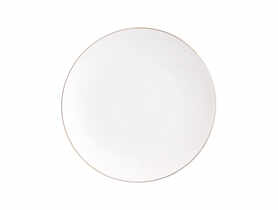 Talerz deserowy Alessia Złota Linia 20,5 cm porcelana kremowa ALTOMDESIGN