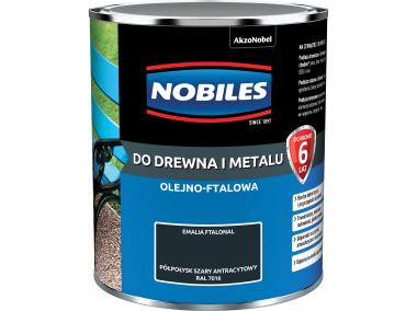 Zdjęcie: Emalia ftalowa półpołysk szaty antracytowy Ftalonal 0,7 L NOBILES