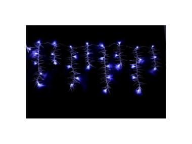 Zdjęcie: Kurtyna świetlna 300 x 40 cm z soplami 80 LED zimny biały sieciowa JUMI