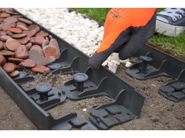 Zdjęcie: Obrzeże elastyczne 3 m czarne zestaw plus 12 kotew HD STELLA GREEN