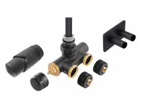 Zestaw termostatyczny z nastawą wstępną, tuleją zanurzeniową, głowicą termostatyczną antracyt FERRO