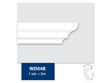 Zdjęcie: Listwa ścienna Home&Me WD04B biała 4x2 cm DMS