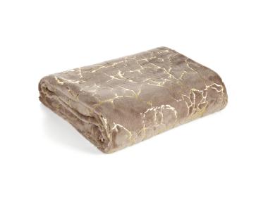 Zdjęcie: Koc Glamo 150x200 cm beżowo - złoty EUROFIRANY