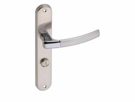 Klamka wewnętrzna Carino DH-91A szyld długi WC-L chrom+nikiel szczotkowany GAMET BASIC LINE