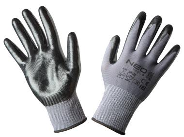 Zdjęcie: Rękawice robocze, nylon pokryty nitrylem, 4131x, rozmiar 9 NEO