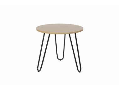 Zdjęcie: Stolik kawowy loft Ikar 50x45 cm dąb-metal czarny TS INTERIOR