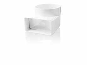 Kolanko łącznikowe z łącznikiem wewnętrznym 100 mm białe VENTS