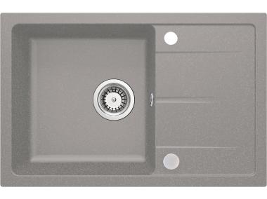 Zdjęcie: Zlewozmywak Leda szary metalik granit 1K Z/O 670x440x164, 3,5" DEANTE