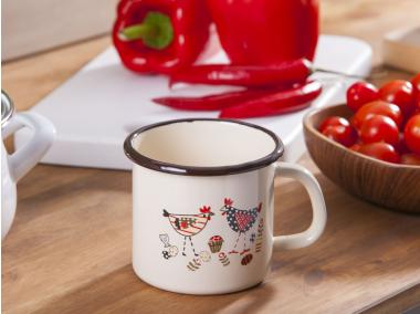 Zdjęcie: Kubek kurka zośka kokoszka emaliowany 0,45 L - 9 cm SILESIA