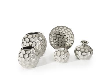 Zdjęcie: Wazon dekoracyjny Annika 14x14x14,5 cm srebrny EUROFIRANY