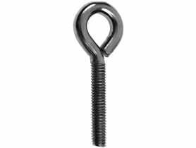 Śruby oczkowe z gwintem metrycznym ocynkowane M 4x30 mm, 4 sztuki HSI