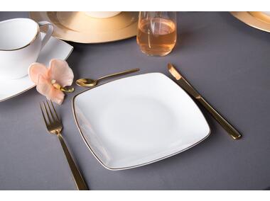 Zdjęcie: Talerz deserowy Mariapaula moderna kwadratowa gold 20,5 cm ALTOMDESIGN