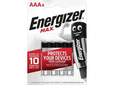 Zdjęcie: Bateria Max Alkaliczna AAA LR03 E92 Blister 4 szt. ENERGIZER