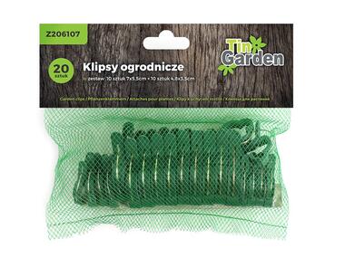 Zdjęcie: Klipsy ogrodnicze 7x5,5 cm - 10 szt. ; 4,8x3,5 cm - 10 szt. TIN TOURS