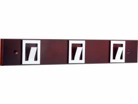 Wieszak na desce WD525 drewno + wieszaki WK15 chrom GAMET