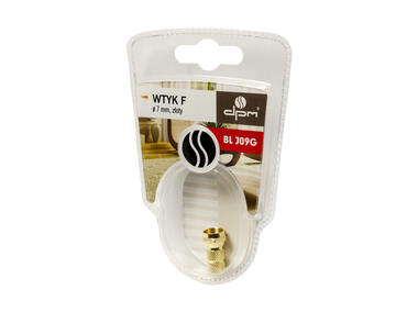 Zdjęcie: Wtyk F 7 mm złoty BLJ09G DPM SOLID