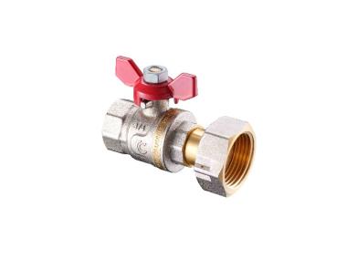 Zdjęcie: Zawór kulowy S30 z ruchomą nakrętką W/W 1/2"x3/4" z motylkiem CALIDO