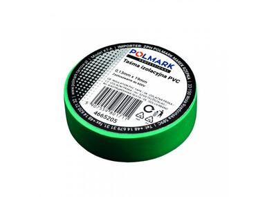 Zdjęcie: Taśma elektroizolacyjna 0,13x19 mm - 20 m zielona POLMARK