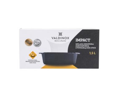 Zdjęcie: Keksówka żaroodporna Impact z powłoką non-stick 1500 ml 26x13x7,5 cm VALDINOX