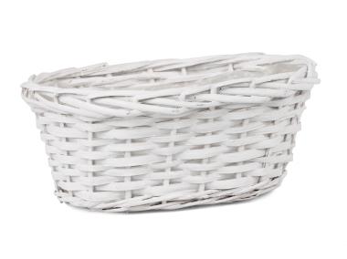 Zdjęcie: Koszyk wiklinowy do obsadzania 26x16x12 cm biały TIN TOURS