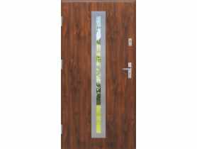 Drzwi zewnętrzne stalowo-drewniane Disting Otello 04 Dąb złoty 80 cm lewe KR CENTER