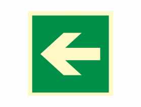 Oznaczenie "Kierunek drogi ewakuacyjnej" 15x15 cm METRO