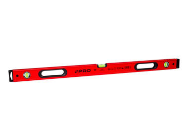Zdjęcie: Poziomnica PRO900 Heavy Duty malowana czerwona z uchwytami 100cm PRO