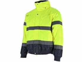 Kurtka ocieplana ostrzegawcza męska Bomber 3in1 4XL żółty STALCO