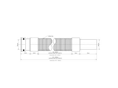 Zdjęcie: Złączka montażowa harmonijkowa L-1000 mm 32x32 mm MCALPINE