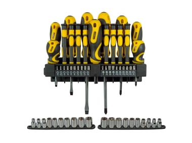 Zdjęcie: Zestaw wkrętaków, nasadek i bitów, 57 elementów STANLEY