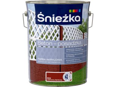 Zdjęcie: Farba akrylowa beton posadzka czerwony tlen 5L ŚNIEŻKA